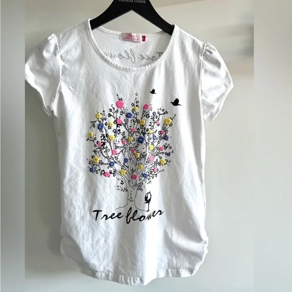 Girls  Short Sleeve Tee with Text Design with Excellent condition 3PCS - Picture 4 of 9